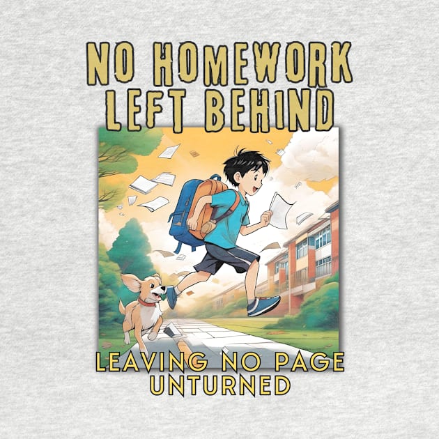 No Homework Left Behind (leaving no page unturned) cartoon by PersianFMts